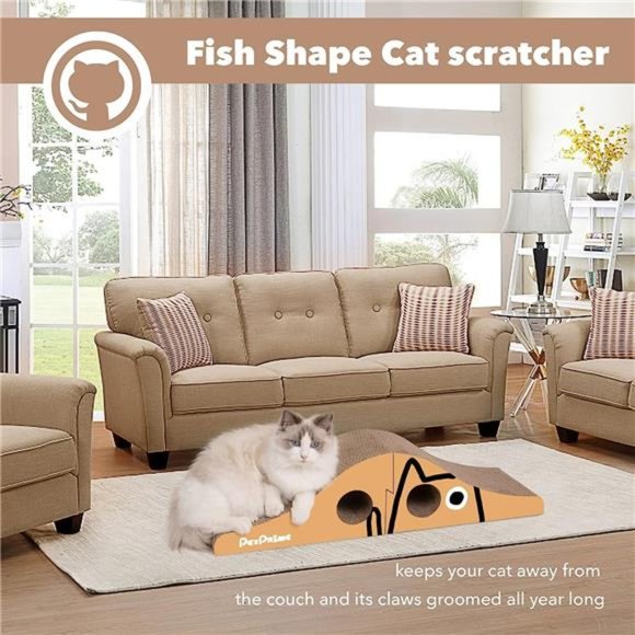 Cat Scratcher Cardboard Board CatRecycle Corrugated ScratchingPad Cat Scratching - Picture 6 of 7